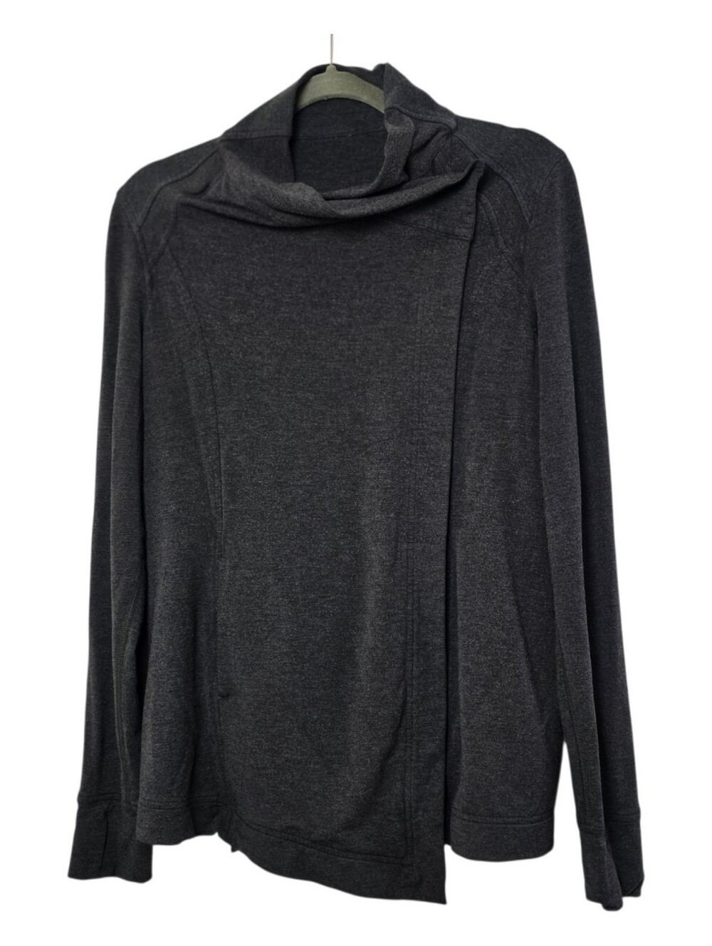 Lululemon Athletica Coast Wrap Charcoal Gray Size 8 Pockets Athleisure Coastal